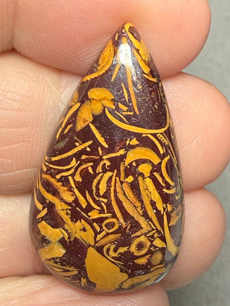 Teardrop 33x19mm Mariam Jasper Cabochon 22