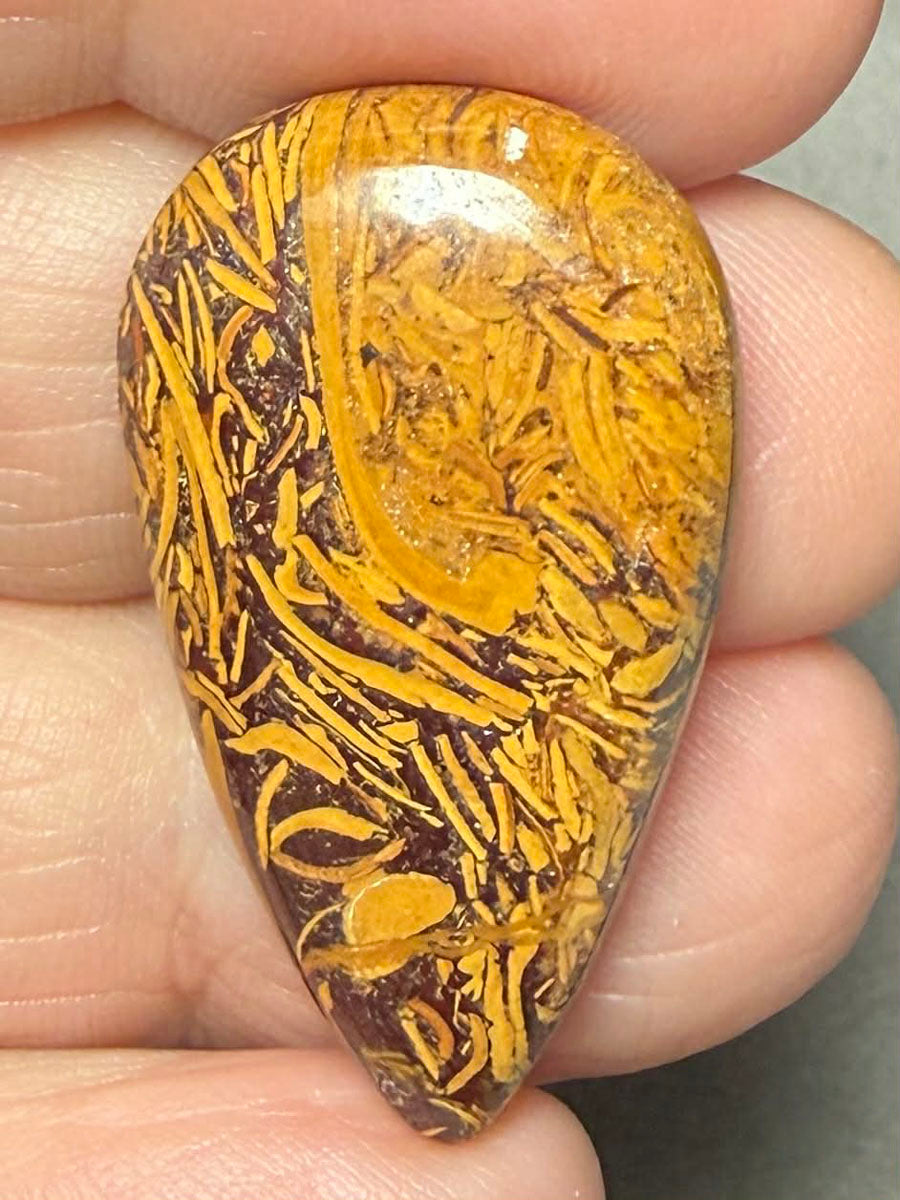 Teardrop 34x19mm Mariam Jasper Cabochon 36