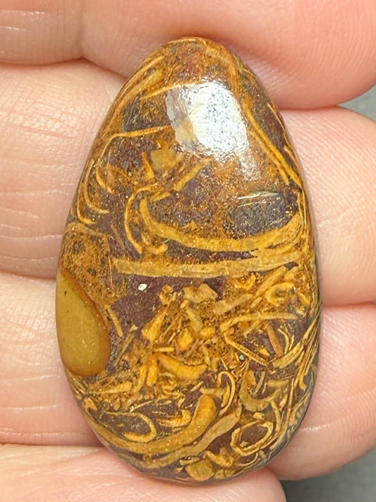 Teardrop 33x19mm Mariam Jasper Cabochon 37