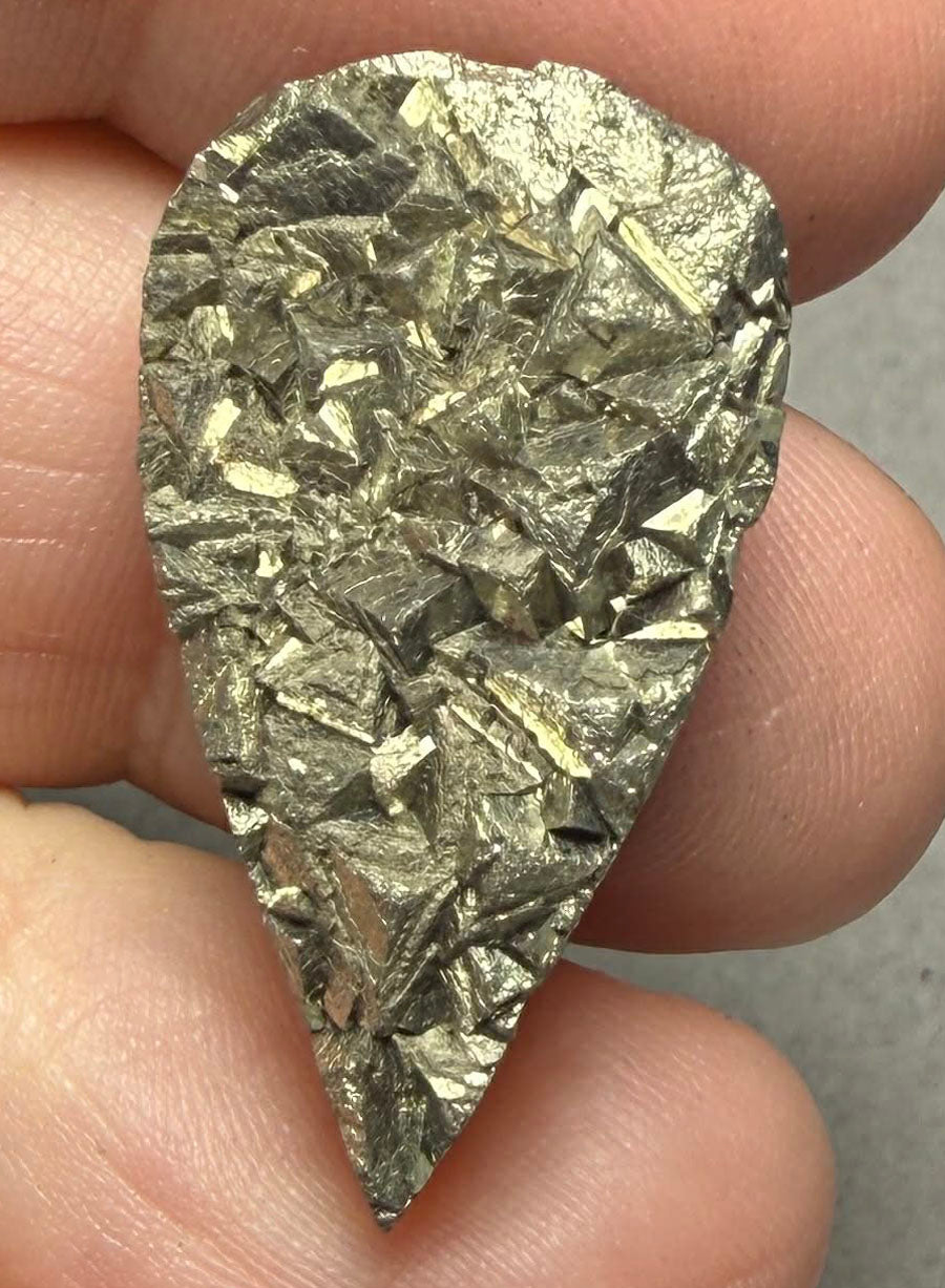 Teardrop 29x16mm Druzy Pyrite Cabochon 21