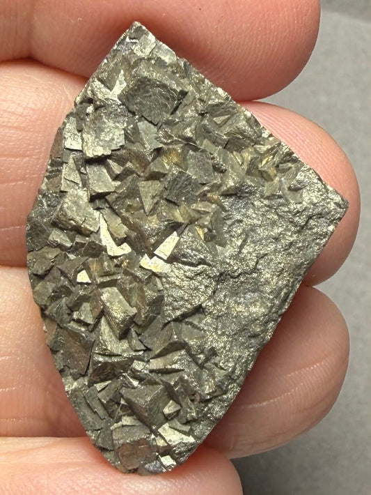 Freeform 34x23mm Druzy Pyrite Cabochon 34