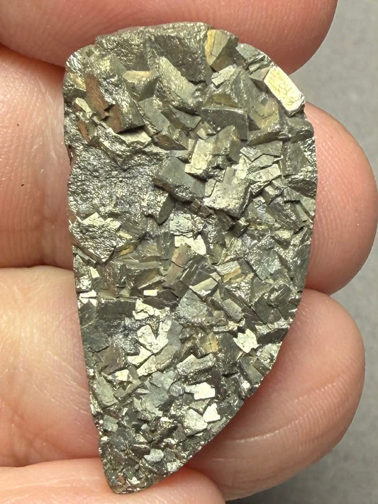 Freeform 30x17mm Druzy Pyrite Cabochon 37