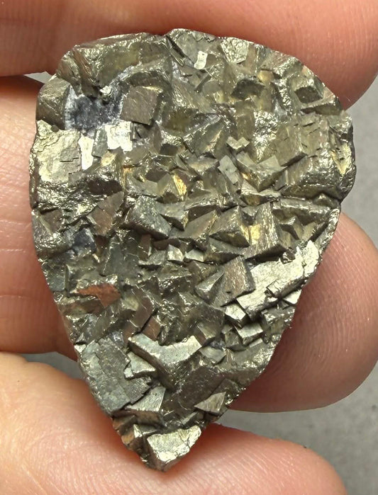 Teardrop 28x21mm Druzy Pyrite Cabochon 41