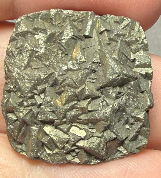 Rectangle 23x22mm Druzy Pyrite Cabochon 44