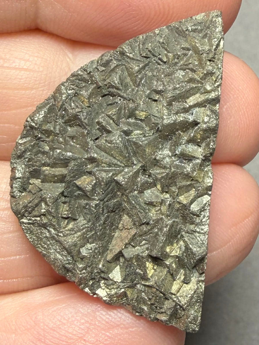 Freeform 33x21mm Druzy Pyrite Cabochon 45