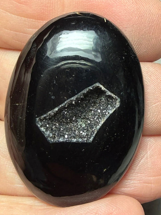 Oval 39x28mm Druzy Window Agate Cabochon 50