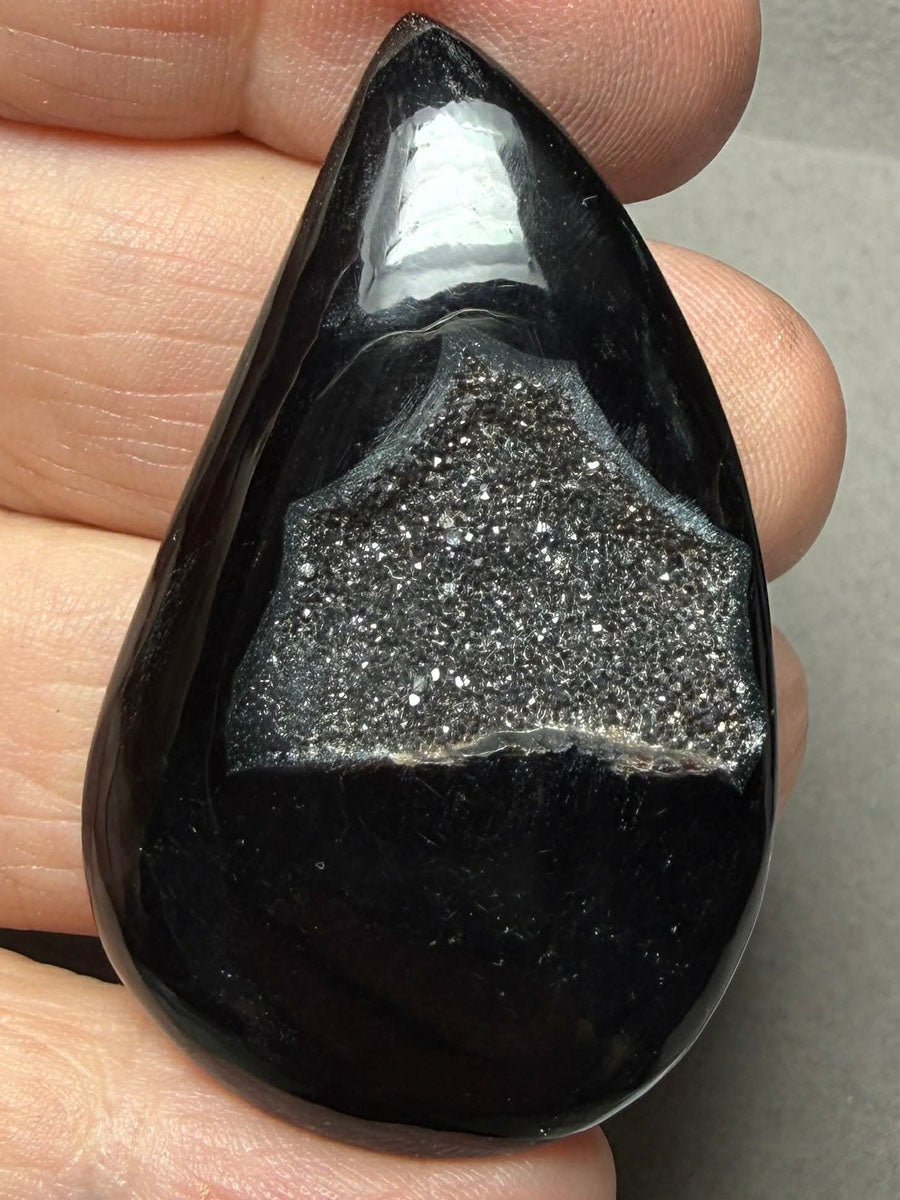 Freeform 49x29mm Druzy Window Agate Cabochon 53