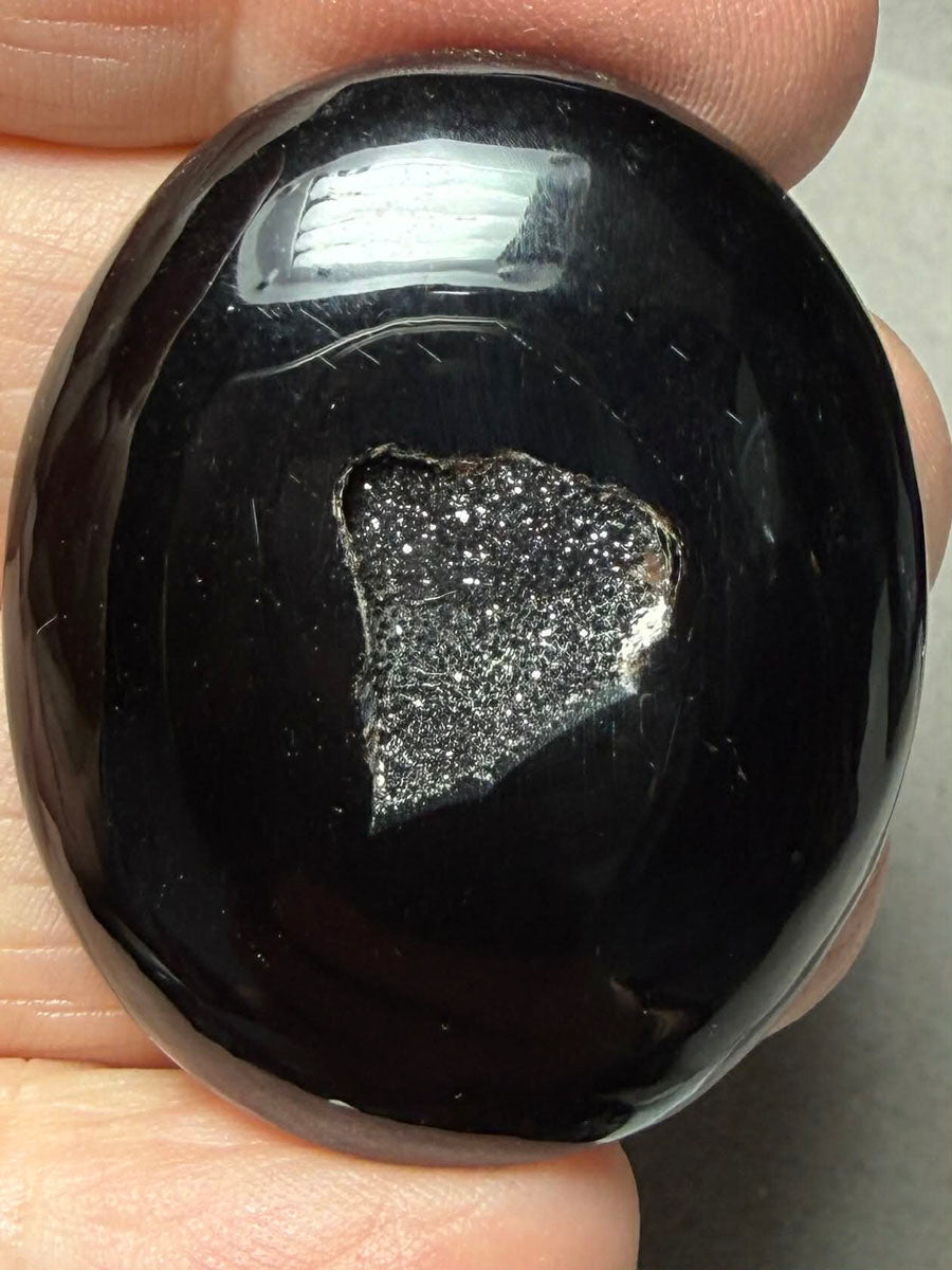 Oval 39x32mm Druzy Window Agate Cabochon 66