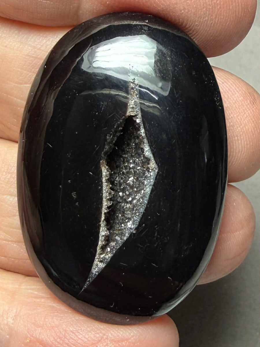 Oval 40x28mm Druzy Window Agate Cabochon 68
