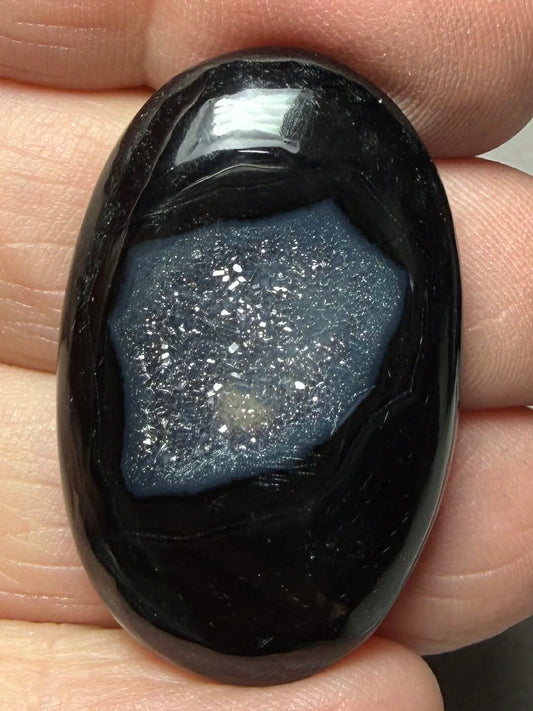 Oval 35x22mm Druzy Window Agate Cabochon 77