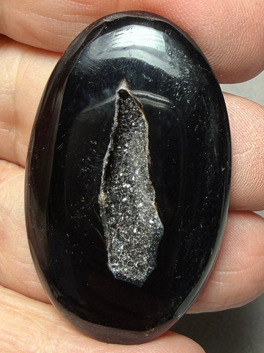 Oval 46x29mm Druzy Window Agate Cabochon 81
