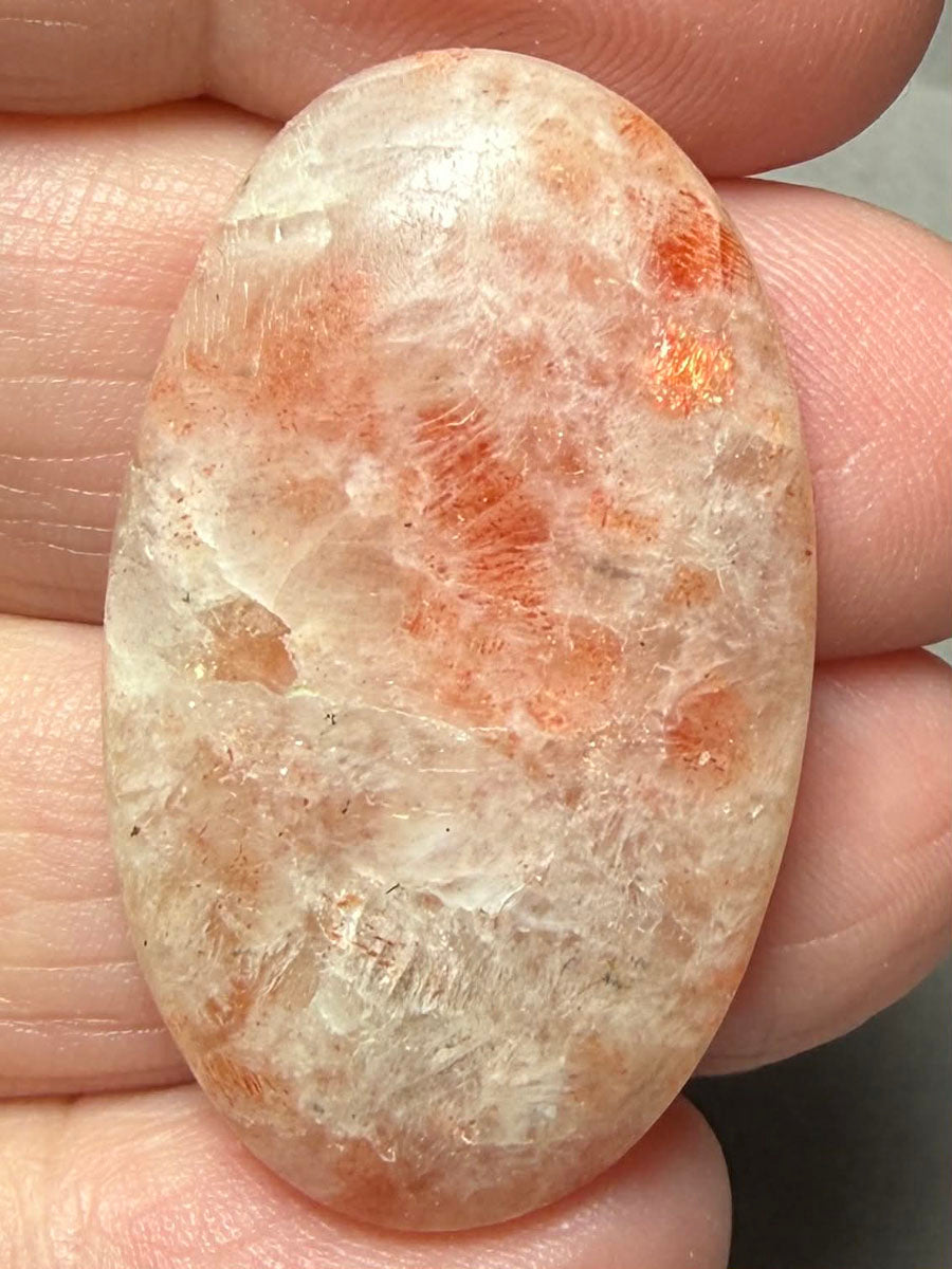 Oval 37x22mm Indian Sunstone Cabochon 06