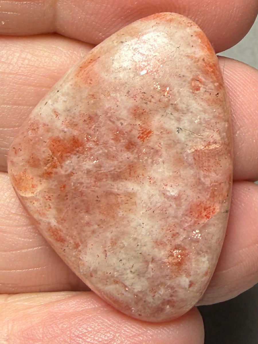 Teardrop 24x34mm Indian Sunstone Cabochon 07