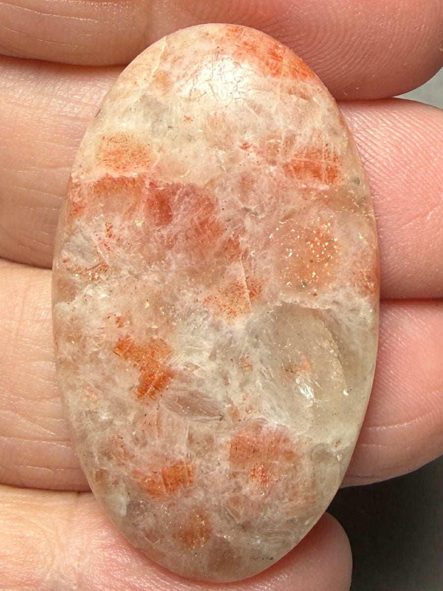 Oval 41x24mm Indian Sunstone Cabochon 09