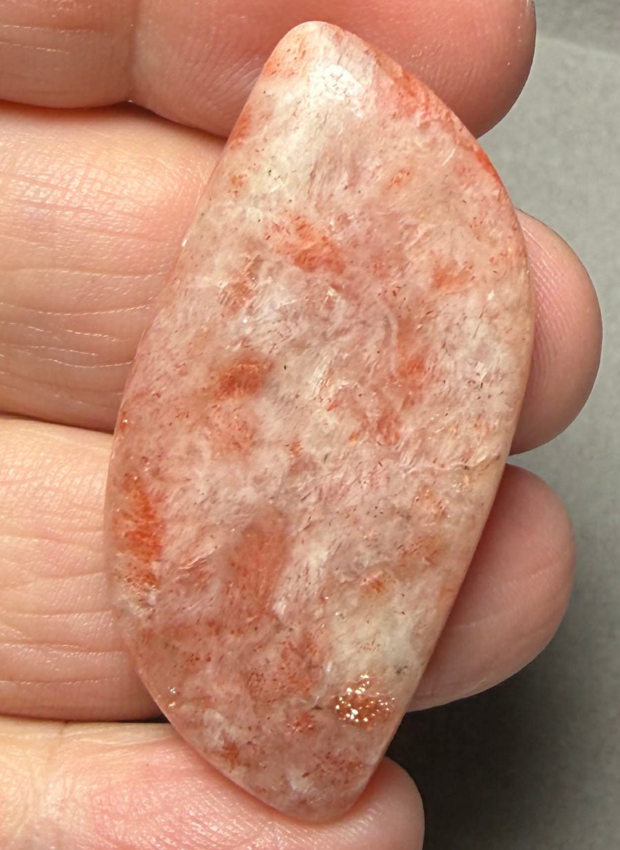 Freeform 45x23mm Indian Sunstone Cabochon 10