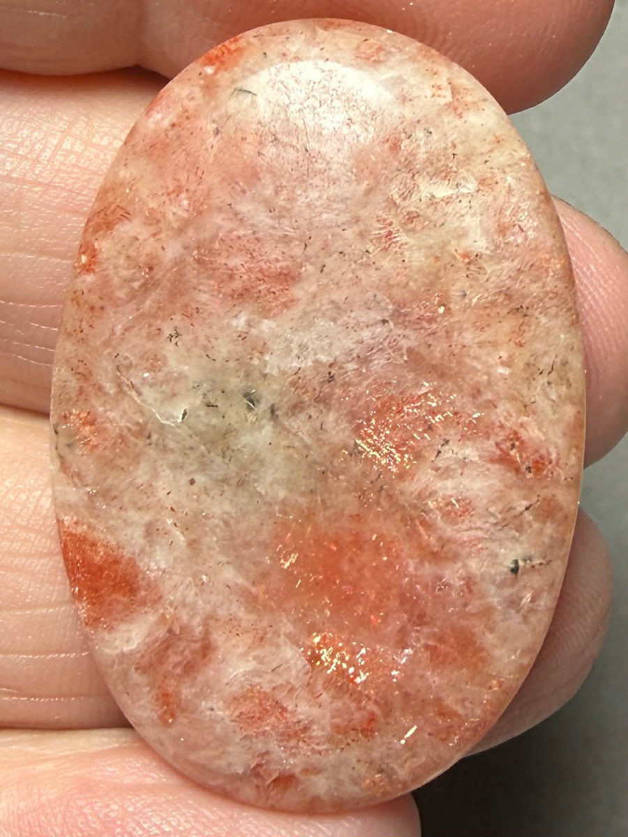 Oval 38x26mm Indian Sunstone Cabochon 12