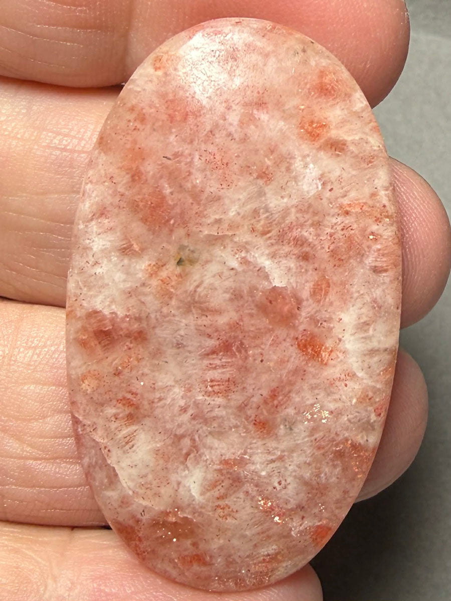 Oval 47x27mm Indian Sunstone Cabochon 16