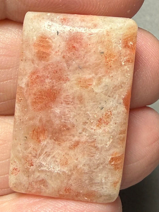Rectangle 30x18mm Indian Sunstone Cabochon 22