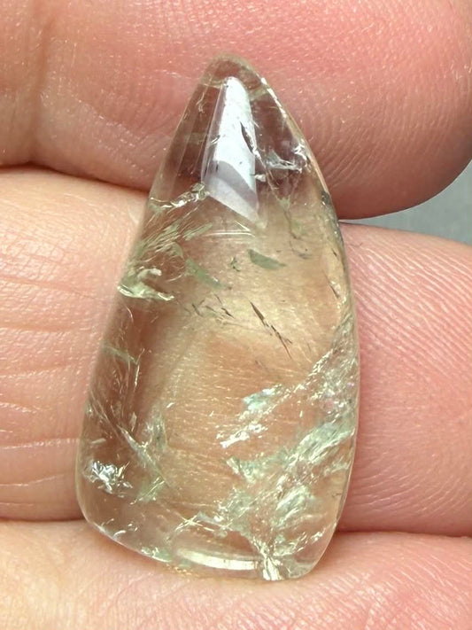 Freeform 24x13mm Prasiolite Cabochon 05