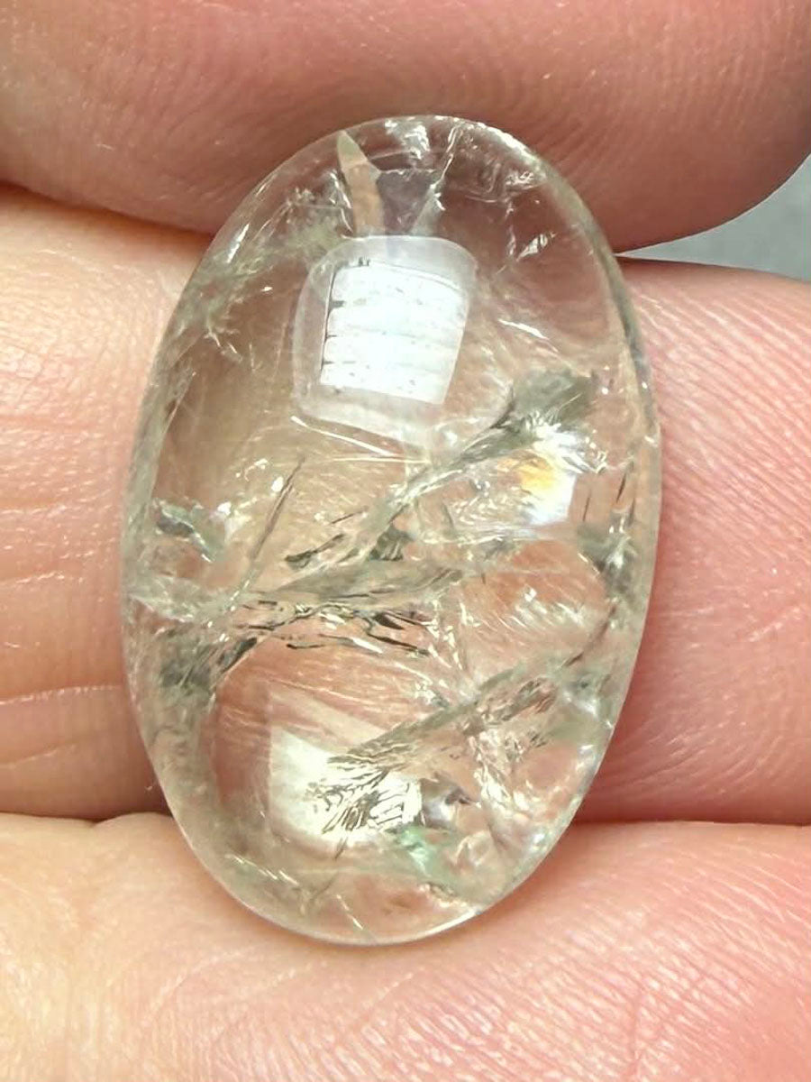 Oval 21x13mm Prasiolite Cabochon 10