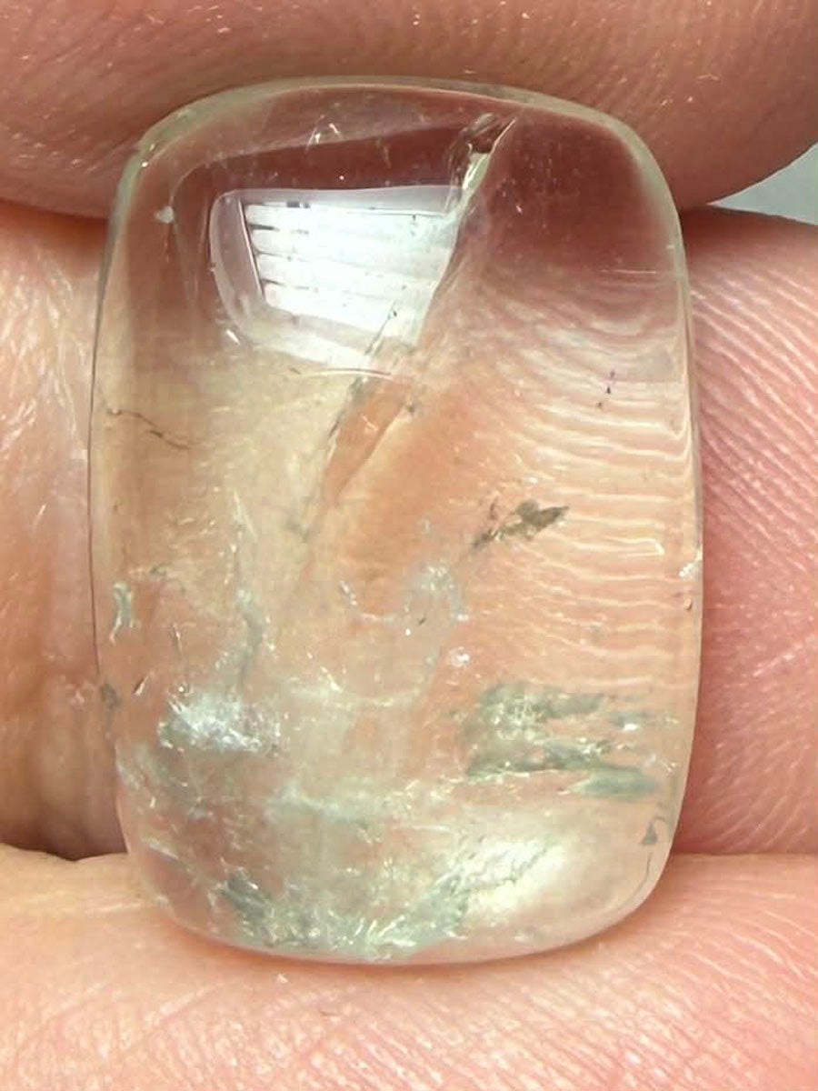 Rectangle 17x12mm Prasiolite Cabochon 11