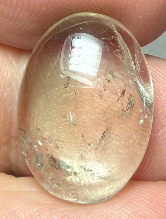Oval 20x14mm Prasiolite Cabochon 21