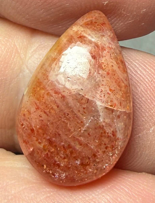 Teardrop 21x13mm Sunstone Cabochon 34
