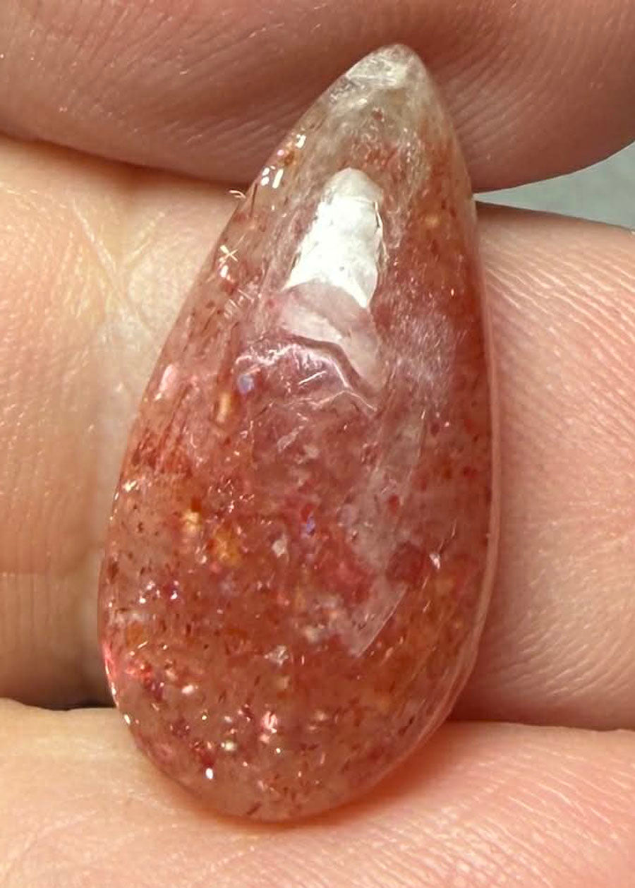 Teardrop 22x10mm Sunstone Cabochon 45