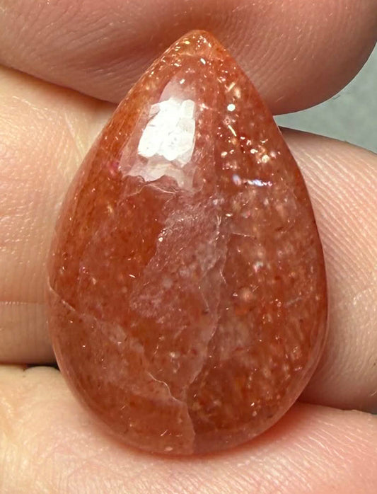 Teardrop 23x15mm Sunstone Cabochon 46