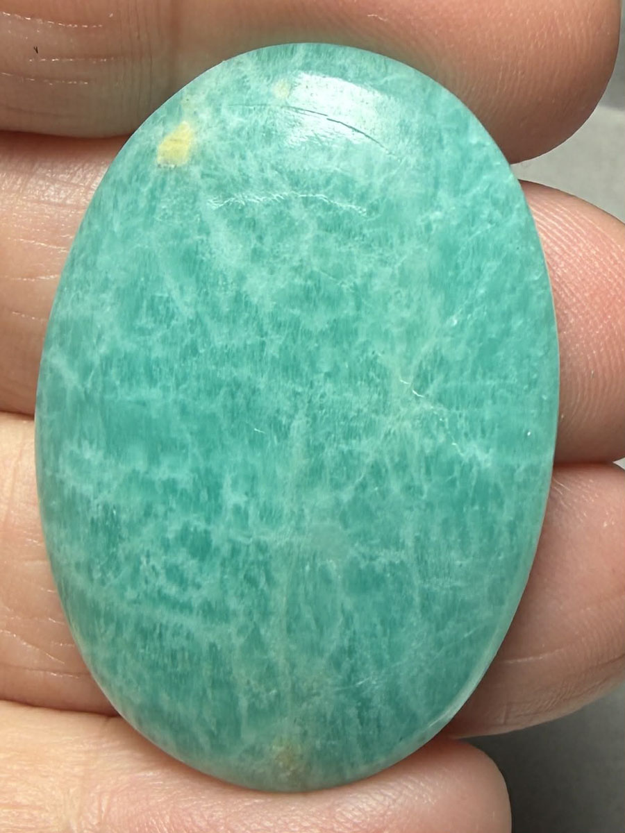 Oval 39x27mm Peruvian Amazonite Cabochon 26