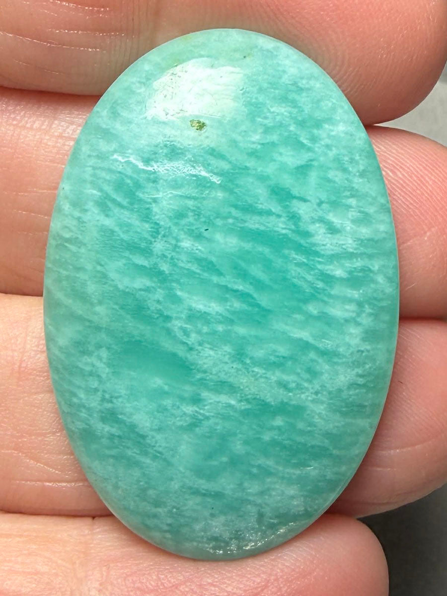 Oval 39x26mm Peruvian Amazonite Cabochon 30