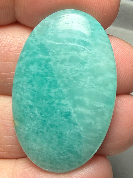 Oval 36x23mm Peruvian Amazonite Cabochon 33