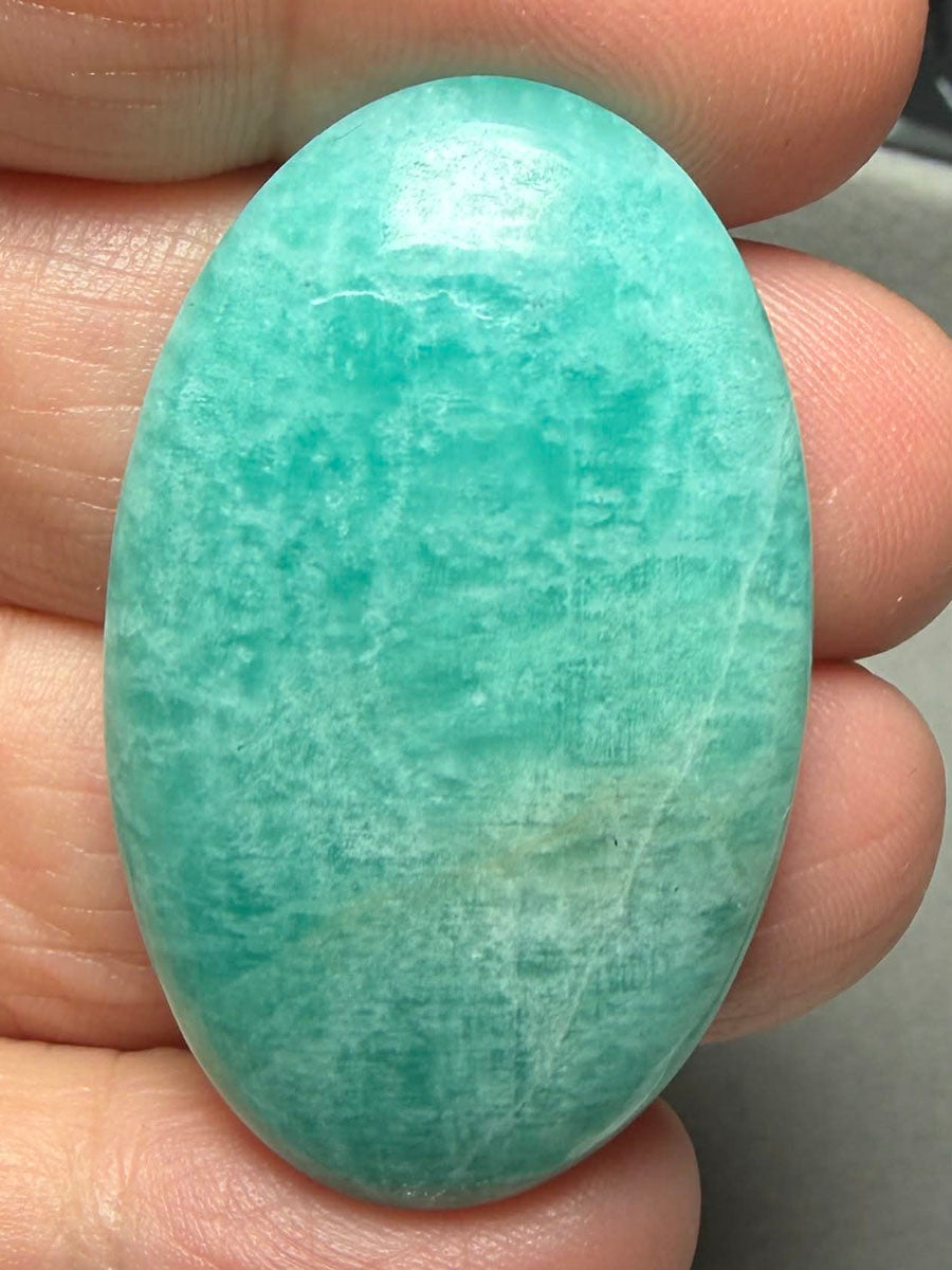 Oval 40x25mm Peruvian Amazonite Cabochon 38
