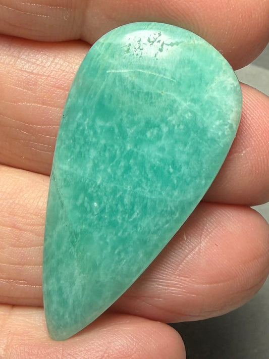 Teardrop 40x20mm Peruvian Amazonite Cabochon 41