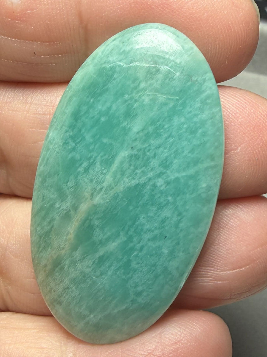 Oval 44x24mm Peruvian Amazonite Cabochon 48