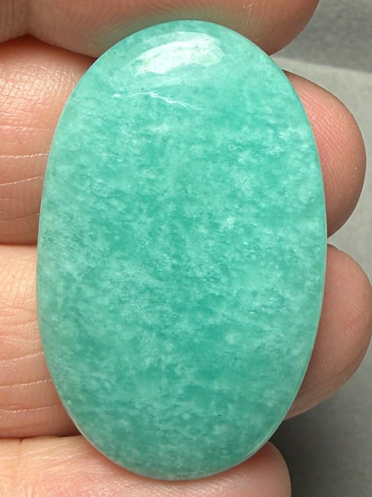 Oval 36x23mm Peruvian Amazonite Cabochon 50