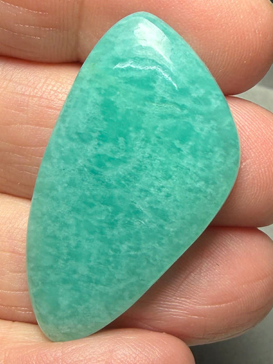Freeform 40x22mm Peruvian Amazonite Cabochon 51