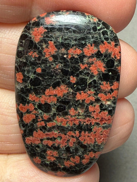 Freeform 38x23mm Mexican Flower Obsidian Cabochon 21