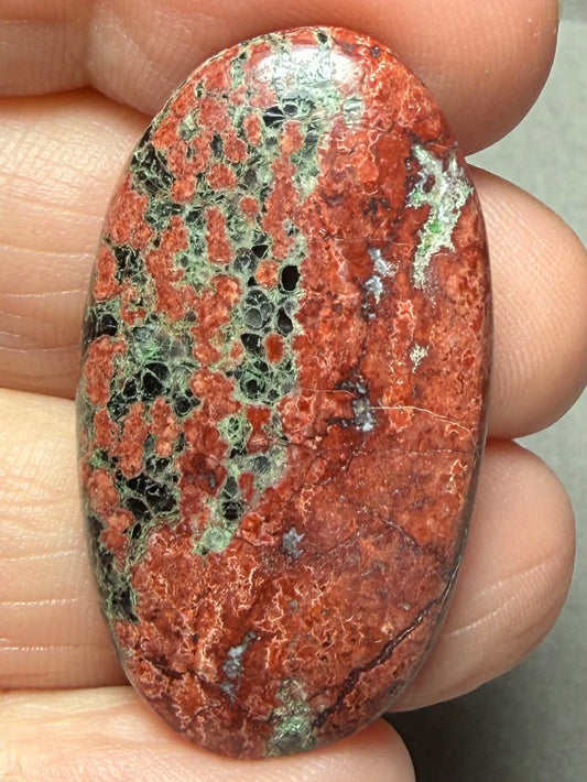 Oval 38x21mm Mexican Flower Obsidian Cabochon 45