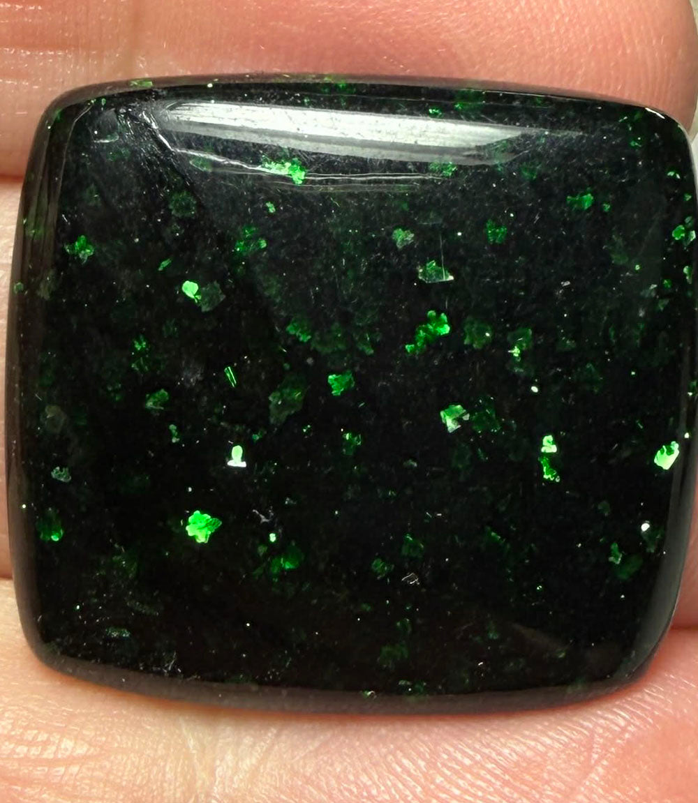 Rectangle 21x19mm Greenstone Cabochon 14