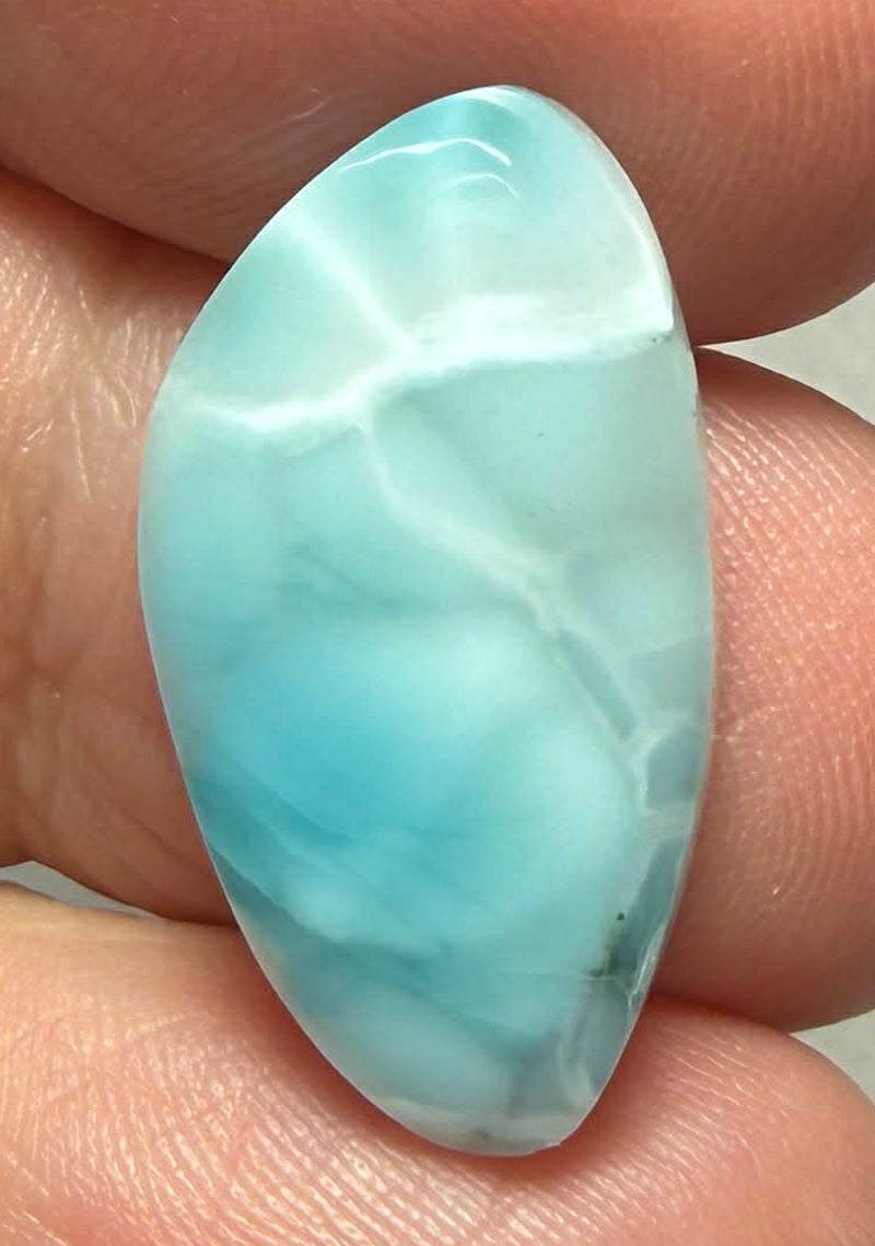 Freeform 23x13mm Larimar Cabochon 65