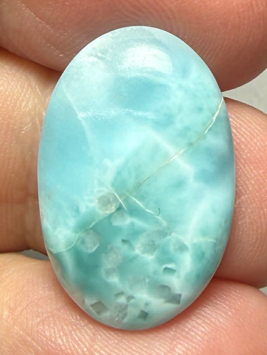 Oval 23x15mm Larimar Cabochon 72