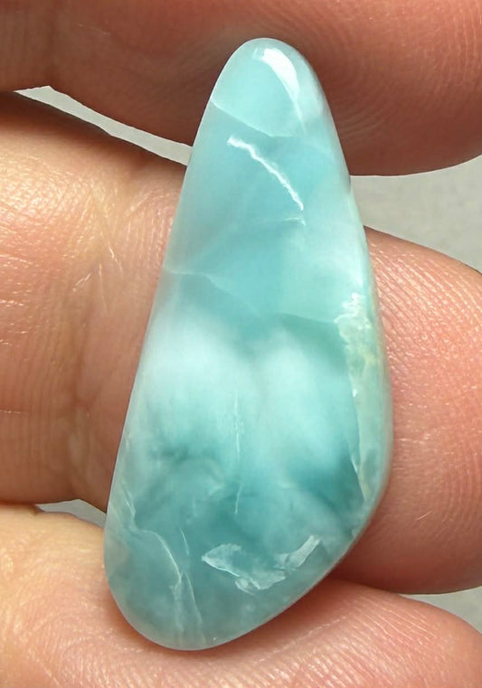 Freeform 28x12mm Larimar Cabochon 80