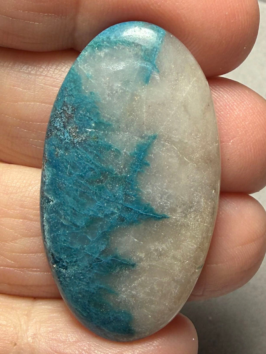 Oval 40x22mm Shattuckite Cabochon 86