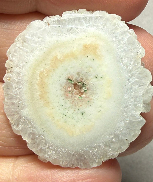 Freeform 33x31mm Natural Solar Quartz Slice 44