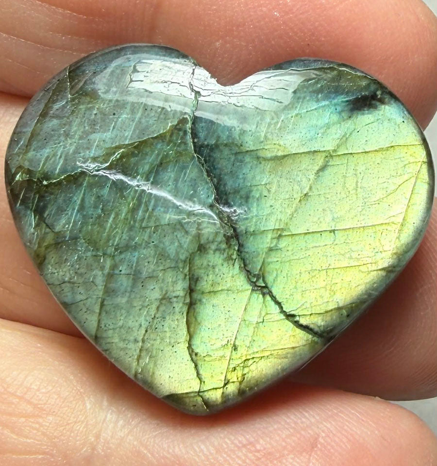 Heart 27x30mm Labradorite Cabochon 28