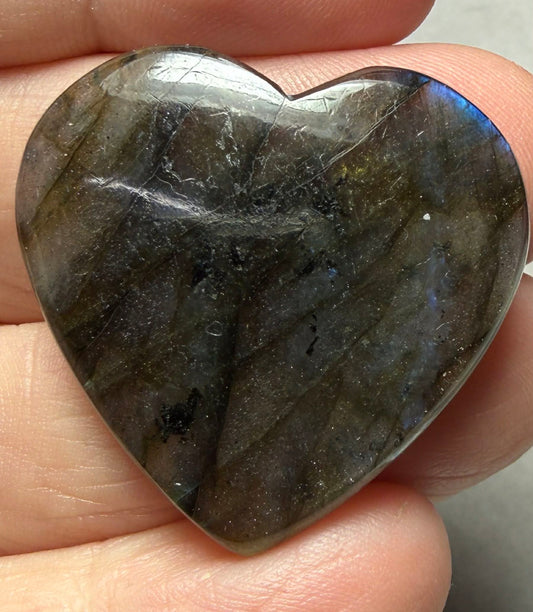 Heart 31x32mm Labradorite Cabochon 30