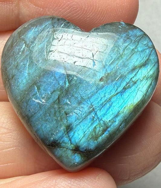 Heart 25x27mm Labradorite Cabochon 50