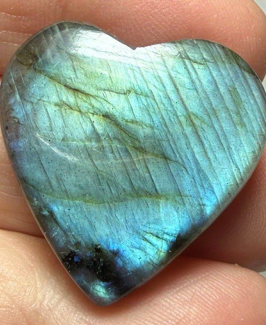 Heart 28x27mm Labradorite Cabochon 53