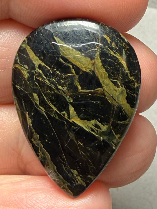 Teardrop 31x22mm Iron Mustang Turquoise Mix Cabochon 06